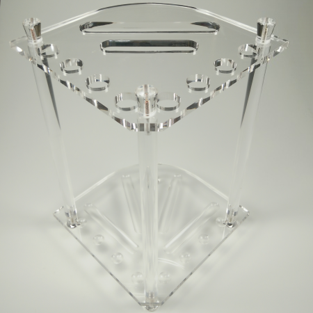 Clear acrylic pool cue display stand for billiards cues